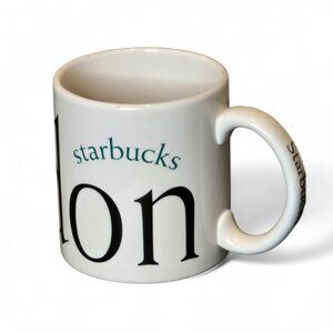 Starbucks London Mug 2002 City Series Coffee Cup White Ceramic Collectible UK